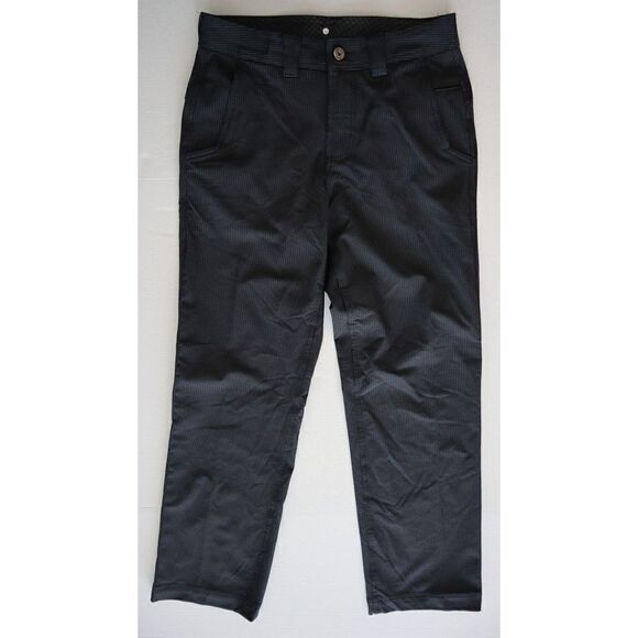 Lululemon Athletica Men's Sz 32x33 Black Pinstripe ABC Performance Pants - Picture 1 of 9